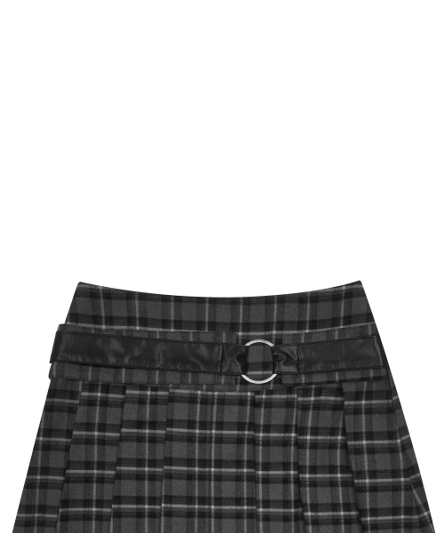 GT BELT CHECK SKIRT(BLACK)