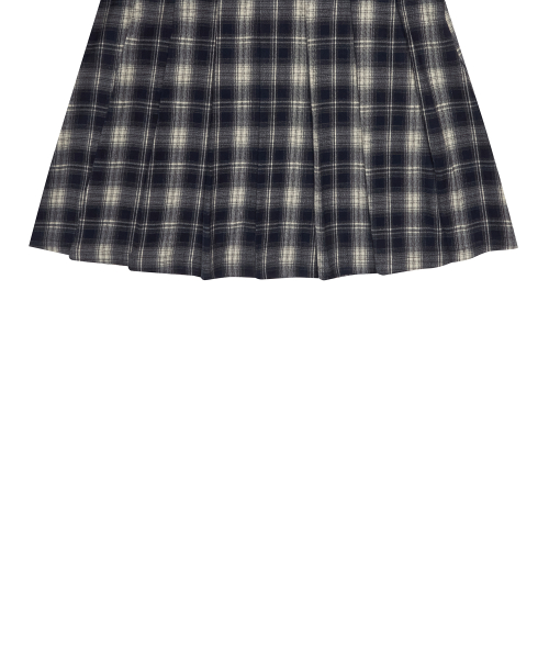 GT BELT CHECK SKIRT(NAVY)