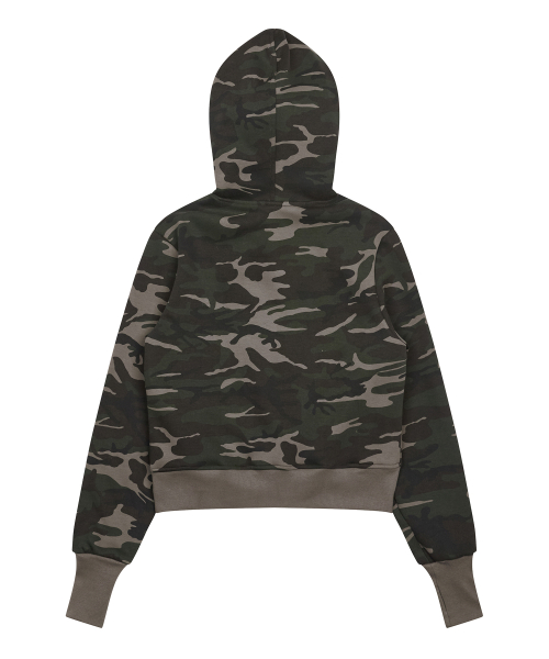 GT FUR UNBALANCE HOOD ZIP UP(CAMO)