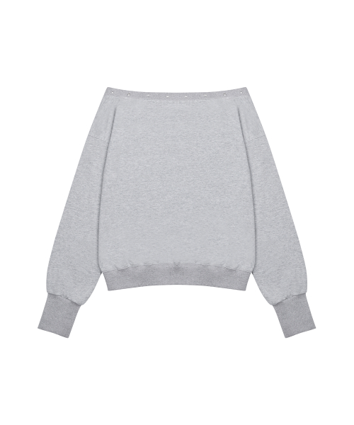 GT ONE SHOULDER SWEATSHIRT(GRAY)