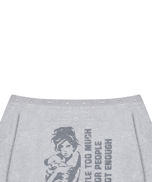 GT ONE SHOULDER SWEATSHIRT(GRAY)