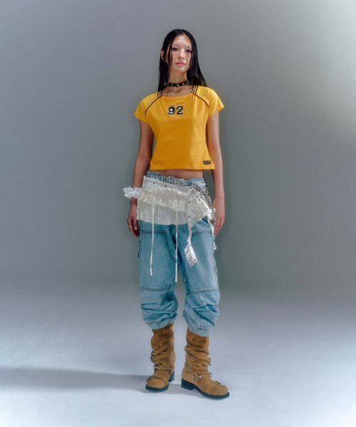 BECKY FOOTBALL T-SHIRTS (2COLOR)
