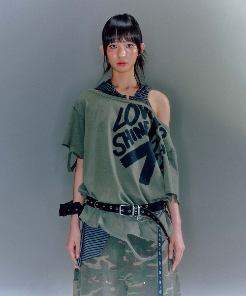 DION CUT-OUT BOX T-SHIRTS (2COLOR)