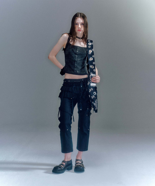 BONA STRAP ANKLE PANTS (3COLOR)
