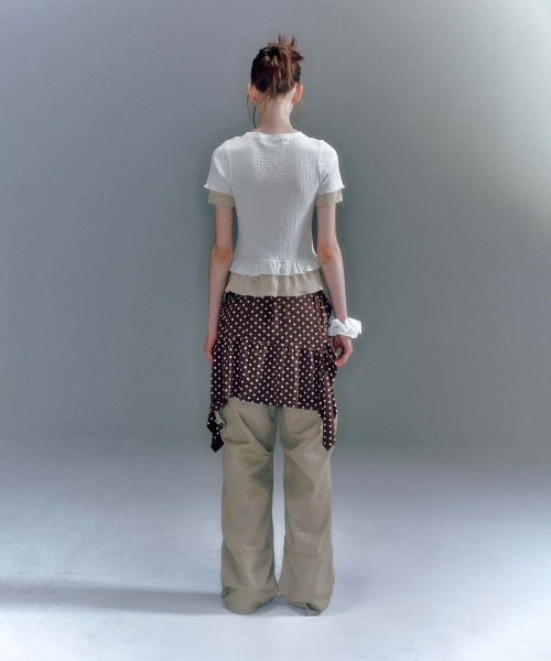 ROMY DOTS LAYERED SKIRT (2COLOR)