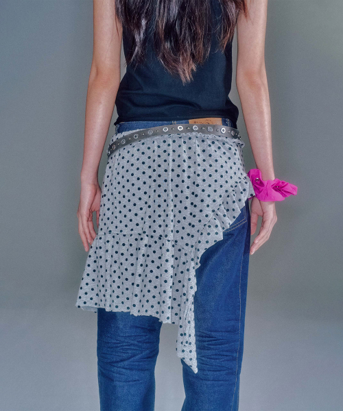 ROMY DOTS LAYERED SKIRT (2COLOR)
