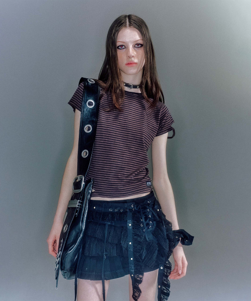 LILLY LACE LAYERED MINI SKIRT (2COLOR)