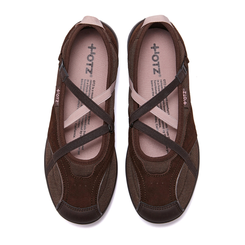 Romari Elastic Suede Sneakers Dark Brown OZSQGA158N