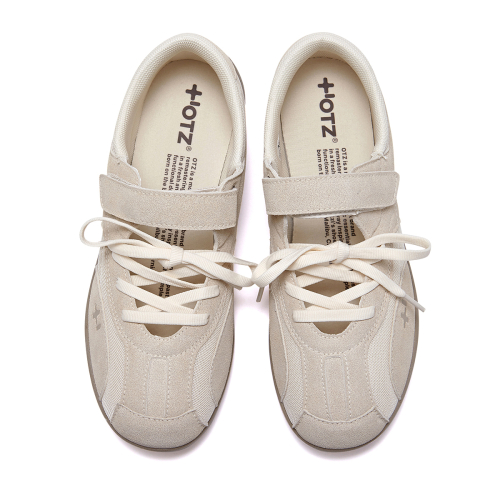 Romari Suede Lace Up Sneakers Ivory OZSQGA143I