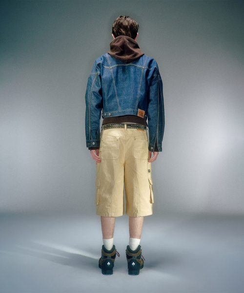 LIAM STUD DENIM JACKET DEEP BLUE