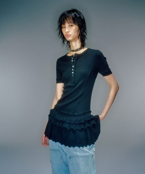 PONIA PRILL LAYERED ONEPIECE (3COLOR)