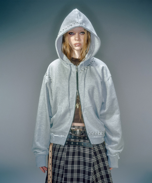 NOAH STUD HOOD ZIP-UP (3COLOR)