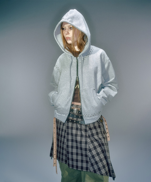 NOAH STUD HOOD ZIP-UP (3COLOR)
