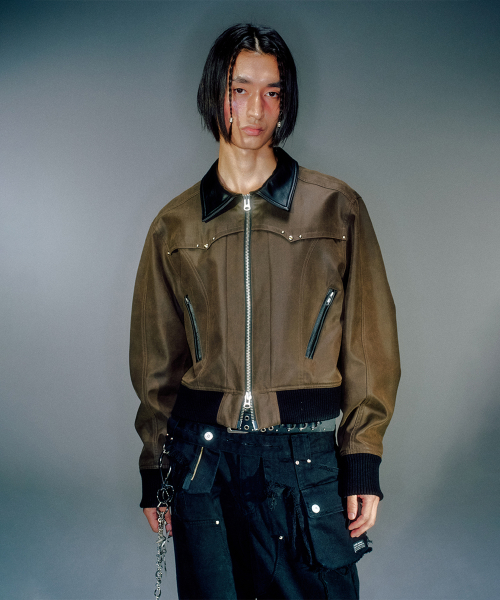BELLAMY LEATHER COLLOAR JACKET BLACK