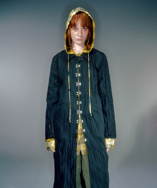 HADID WRINKLE HOOK COAT (2COLOR)