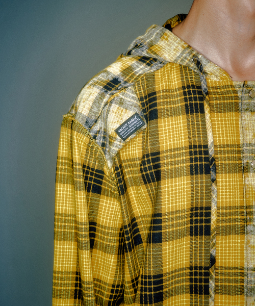 MAHA CHECK HOODIE SHIRT (2COLOR)