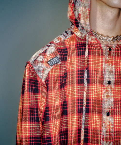 MAHA CHECK HOODIE SHIRT (2COLOR)