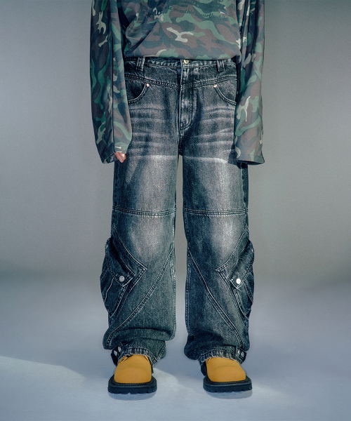 SCOPPER X-POCKET CARGO DENIM (2COLOR)