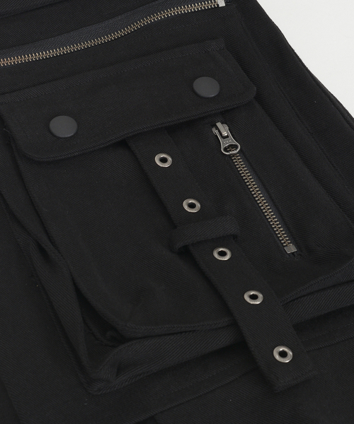 BAJESS LAYERED SKIRT BELT BLACK
