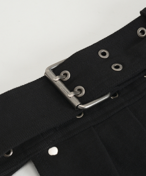BAJESS LAYERED SKIRT BELT BLACK