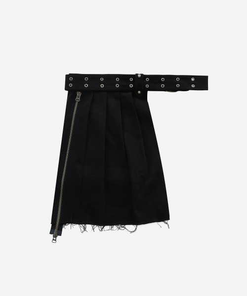 BAJESS LAYERED SKIRT BELT BLACK