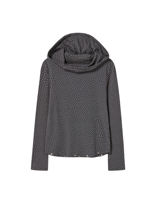 STUD HOODIE CHARCOAL