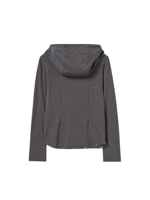 STUD HOODIE CHARCOAL