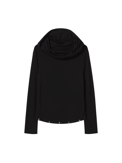 STUD HOODIE BLACK