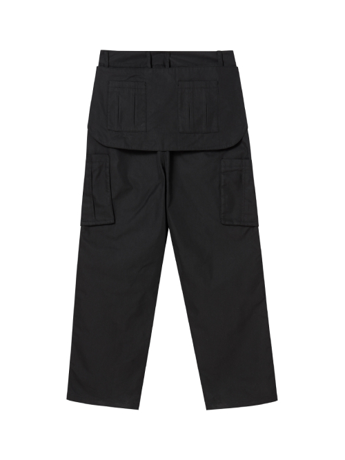 2-PIECE BELT PANTS BLACK