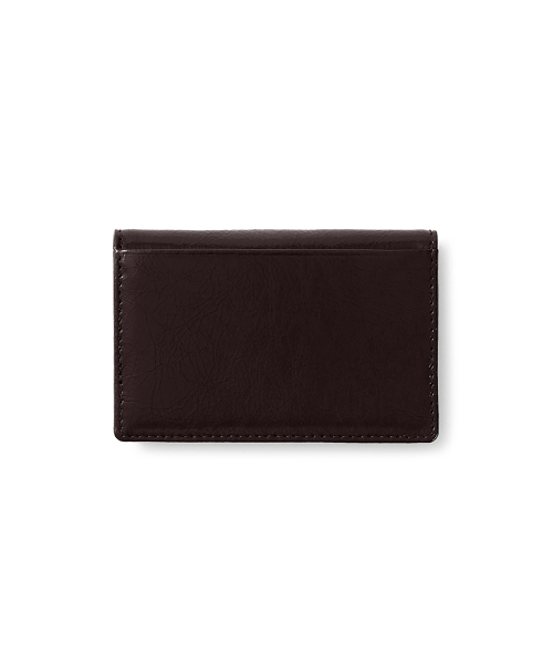 CRINKLE SOFT CARD CASE - ESPRESSO