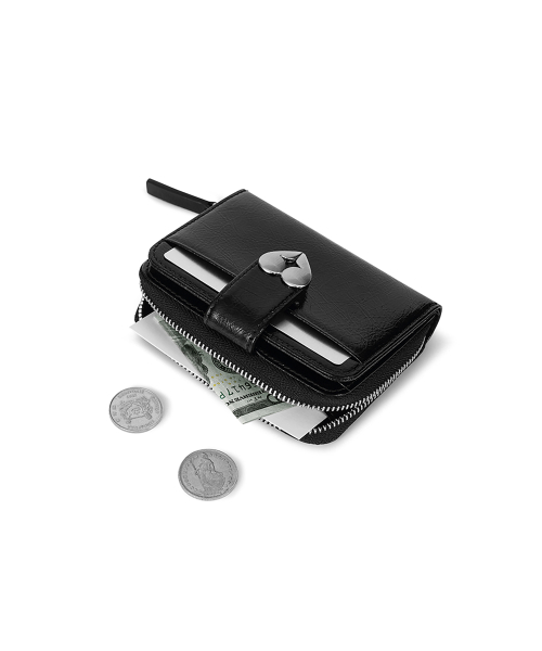 HEARTY ZIPPER POCKET - BLACK