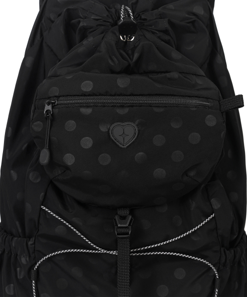 AIRY POCKET BACKPACK - DOT BLACK