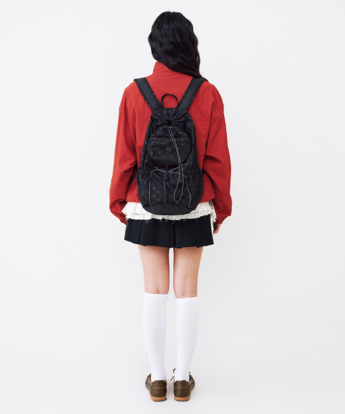 AIRY POCKET BACKPACK - DOT BLACK