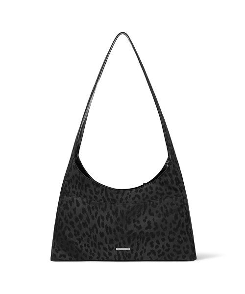 BASH SLOUCHY BAG - LEOPARD BLACK