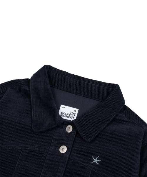 (w) TCM mini logo work jacket (navy)