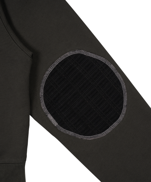TCM vintage button hooded zip-up (charcoal)