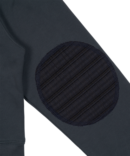TCM vintage button hooded zip-up (blue)