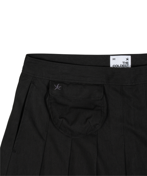 TCM skirt layered pants (black)