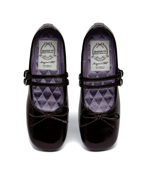 SQUARE TOE TWO STRAP MARYJANES(4CM) - 4 colors