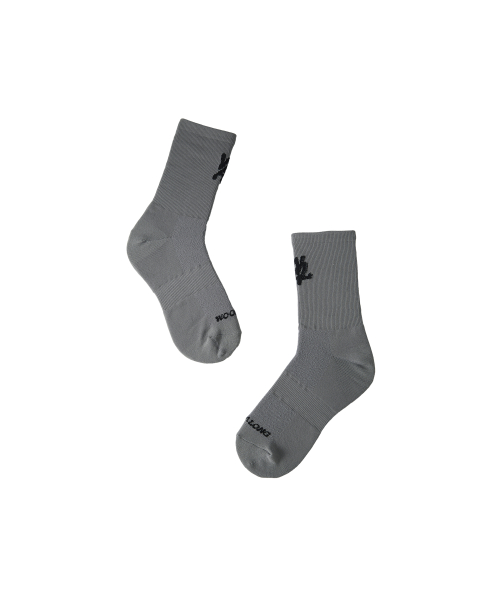 Daily Two-Tone Running Crew Socks - GREY