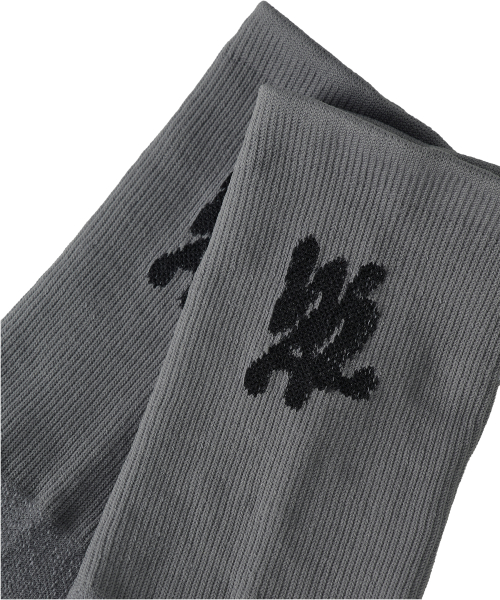 Daily Two-Tone Running Crew Socks - GREY