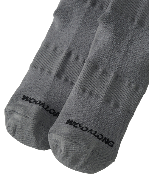 Daily Two-Tone Running Crew Socks - GREY