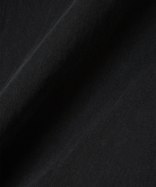 Diagonal Muted Garment-Washed Shirt - BLACK