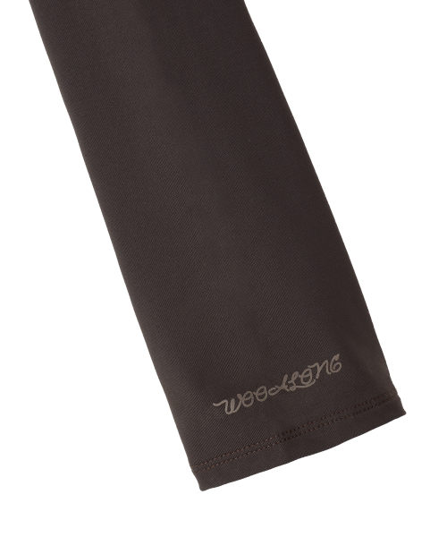 Nylon Buttoned Crop T-shirt [Fabric by ITALY] - BROWN