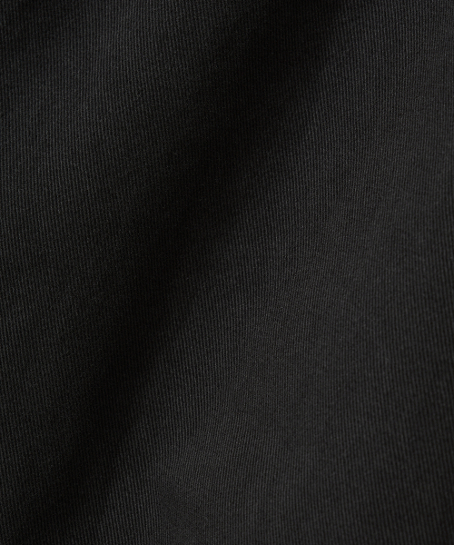 Essential Twill String Banding Wide Pants - BLACK
