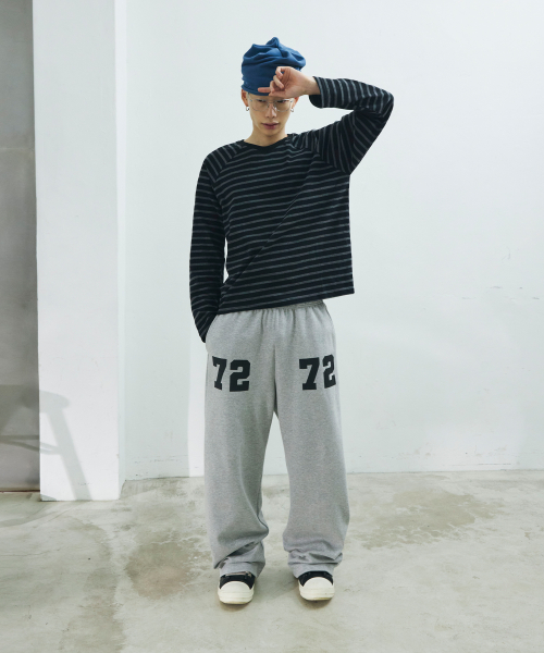 크롭 래글런 롱 슬리브[스트라이프]