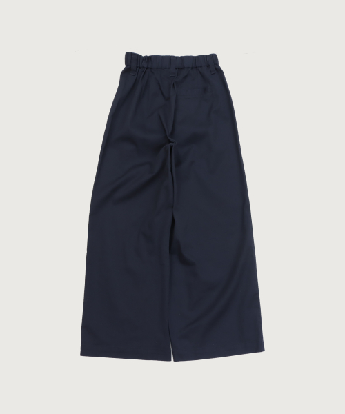 여성 C로고 코튼 와이드 팬츠 Dark Navy