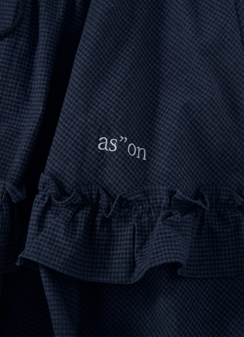 CHECK KANGKANG MIDI SKIRT / NAVY