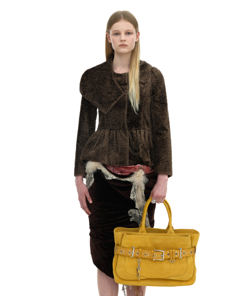 TOTE BROCLE [SUEDE MUSTARD COMBI]