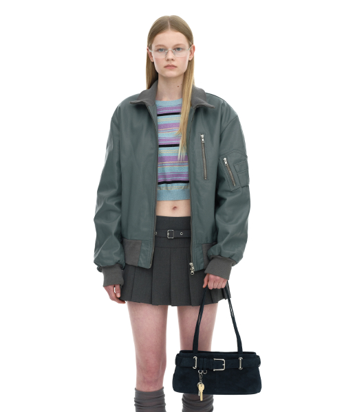 SHOULDER BROCLE MINI [SUEDE NAVY]